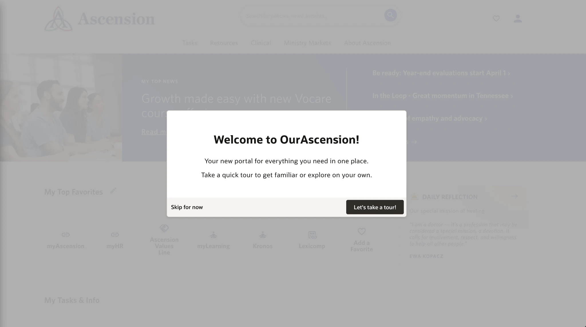 Welcome guide · Help at the first visit, without requiring a tour.